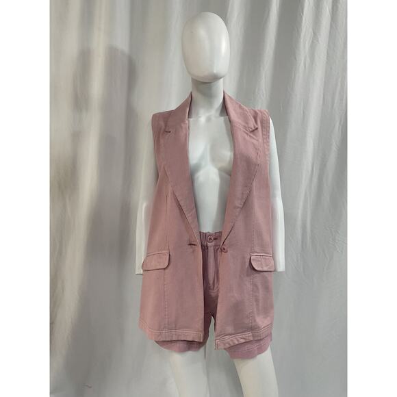 Free People Pink 'On The Path' Short Suit Set Size XS - Picture 2 of 5
